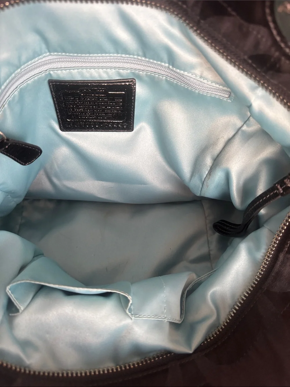 Coach Black Signature Shoulder Tote